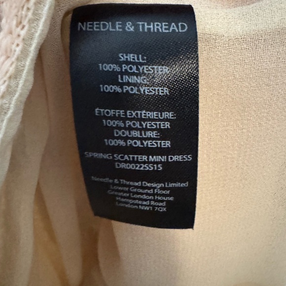 Needle & Thread Size 2 Floral Beaded & Sequined Embellished Dress in Pink EUC - Picture 6 of 8